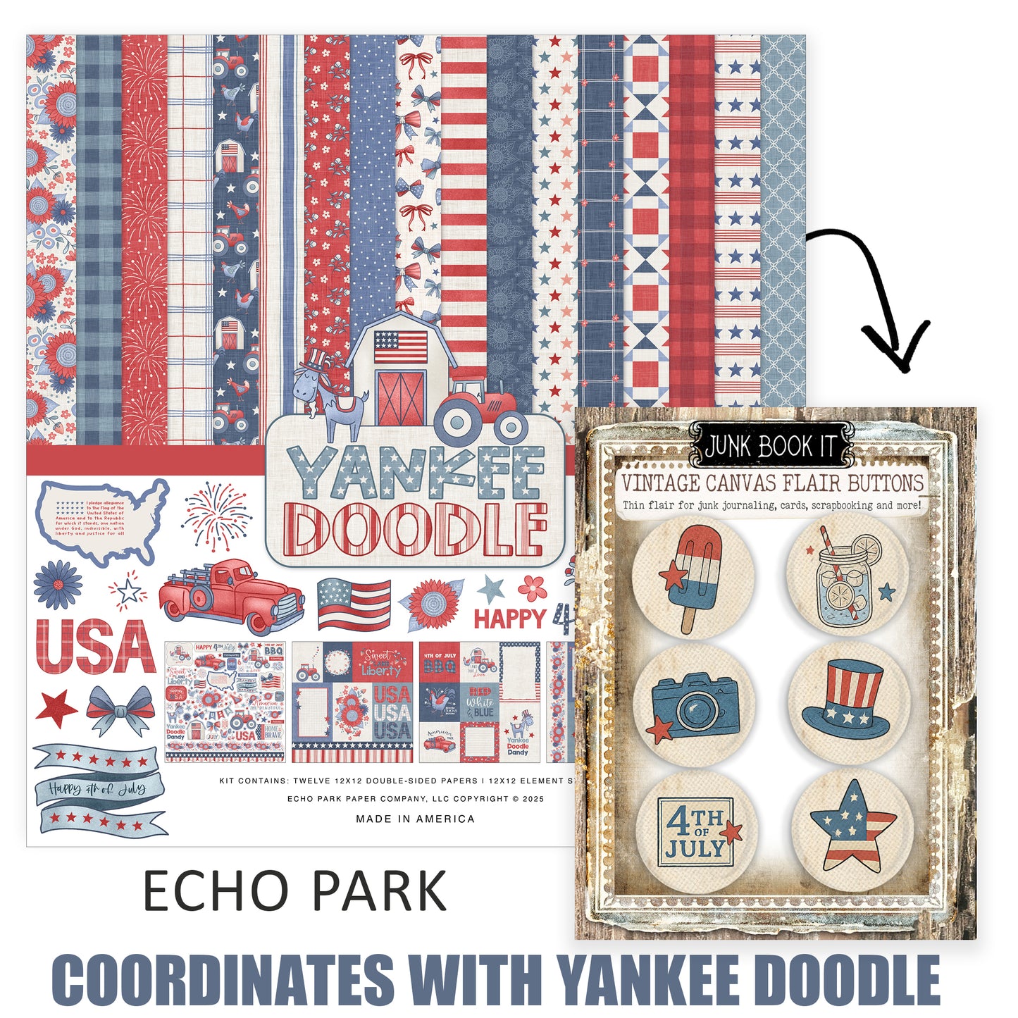4th Of July Day Flair Buttons