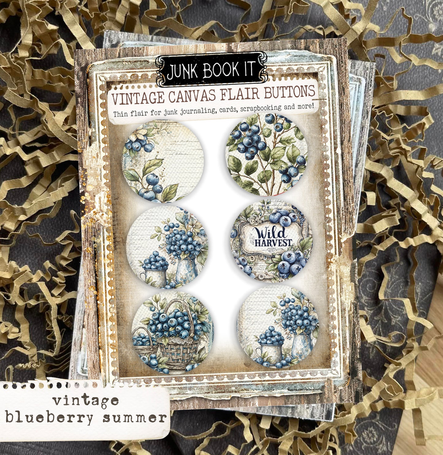 Blueberry Summer Flair Buttons