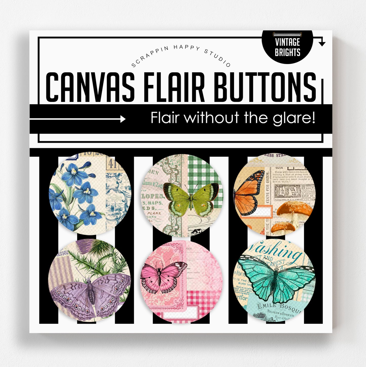 Vintage Brights Canvas Flair