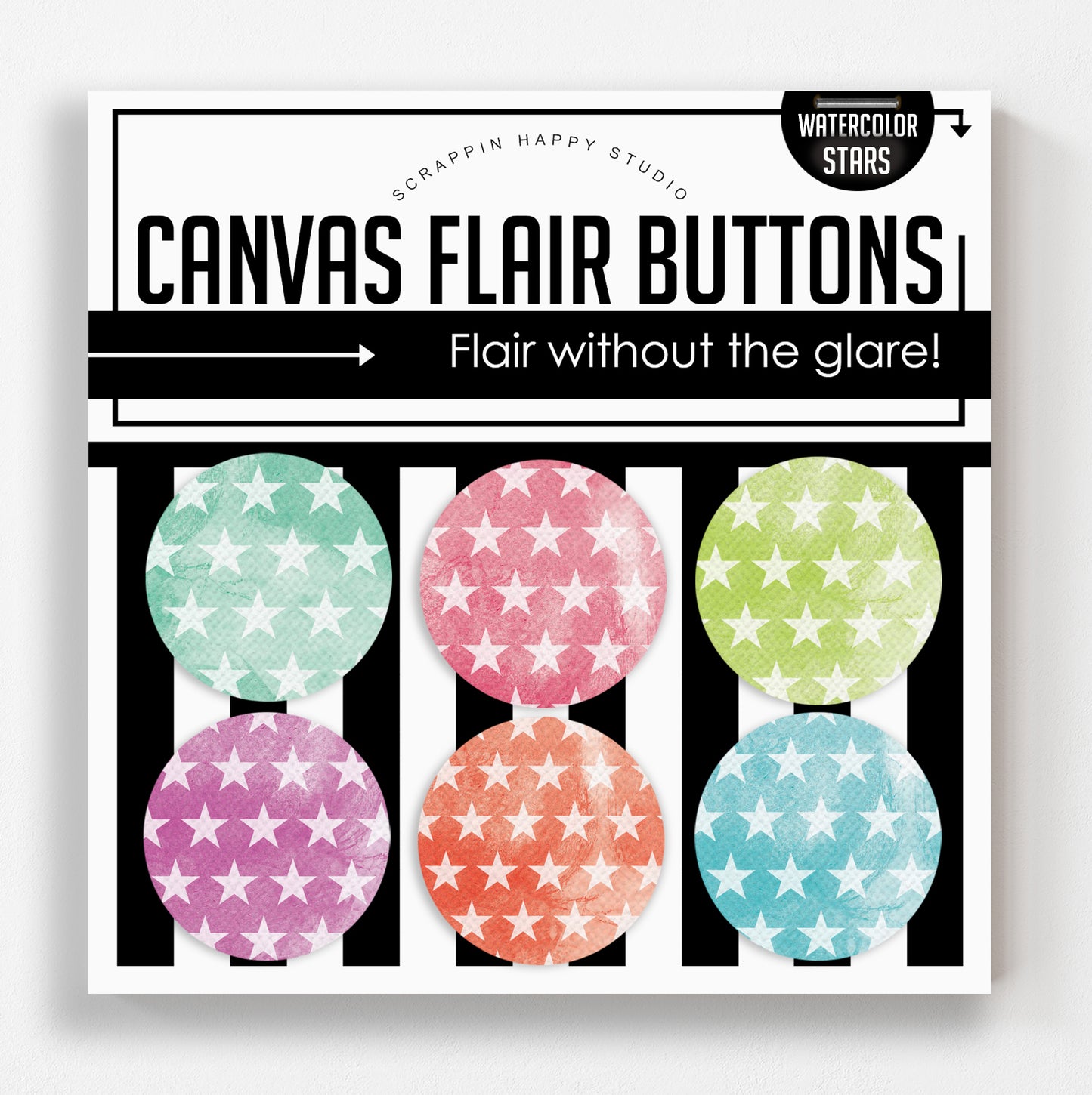 Watercolor Stars Canvas Flair