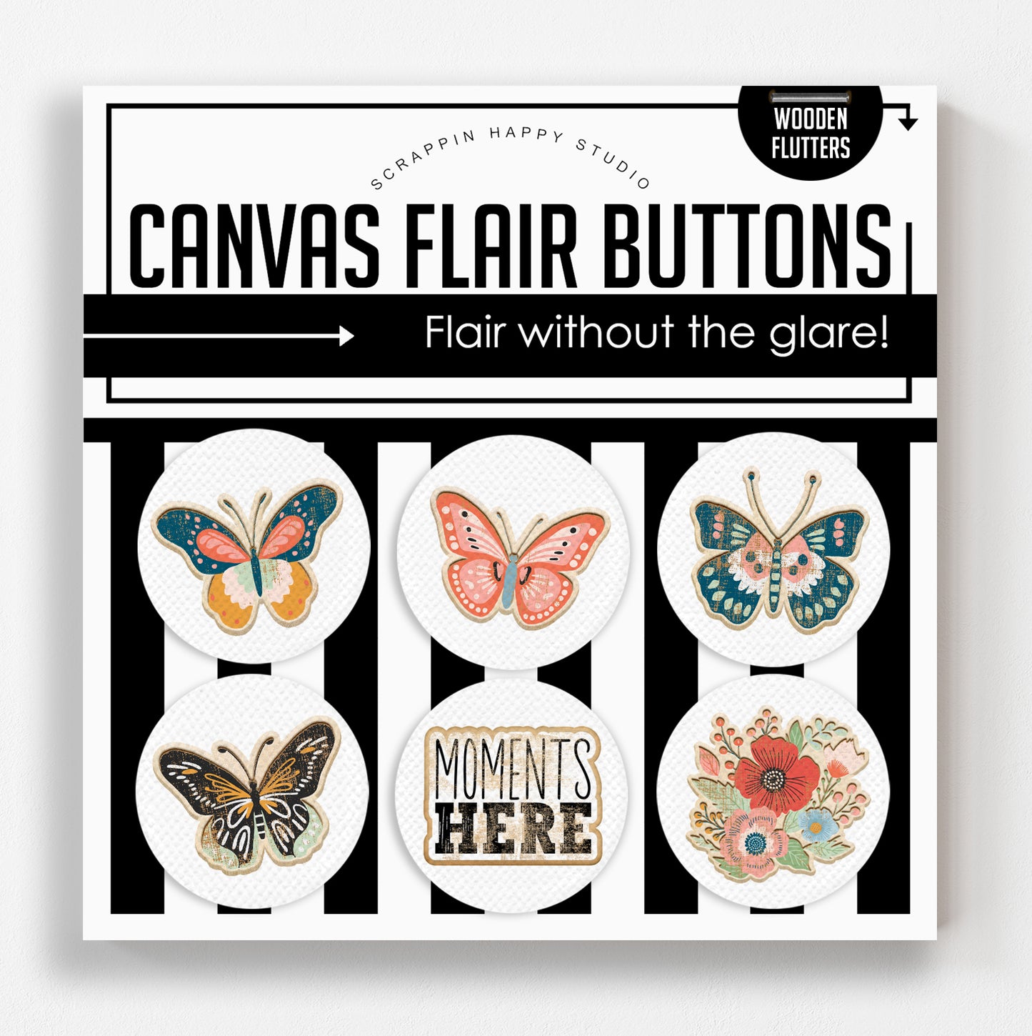 Wooden Flutters Canvas Flair