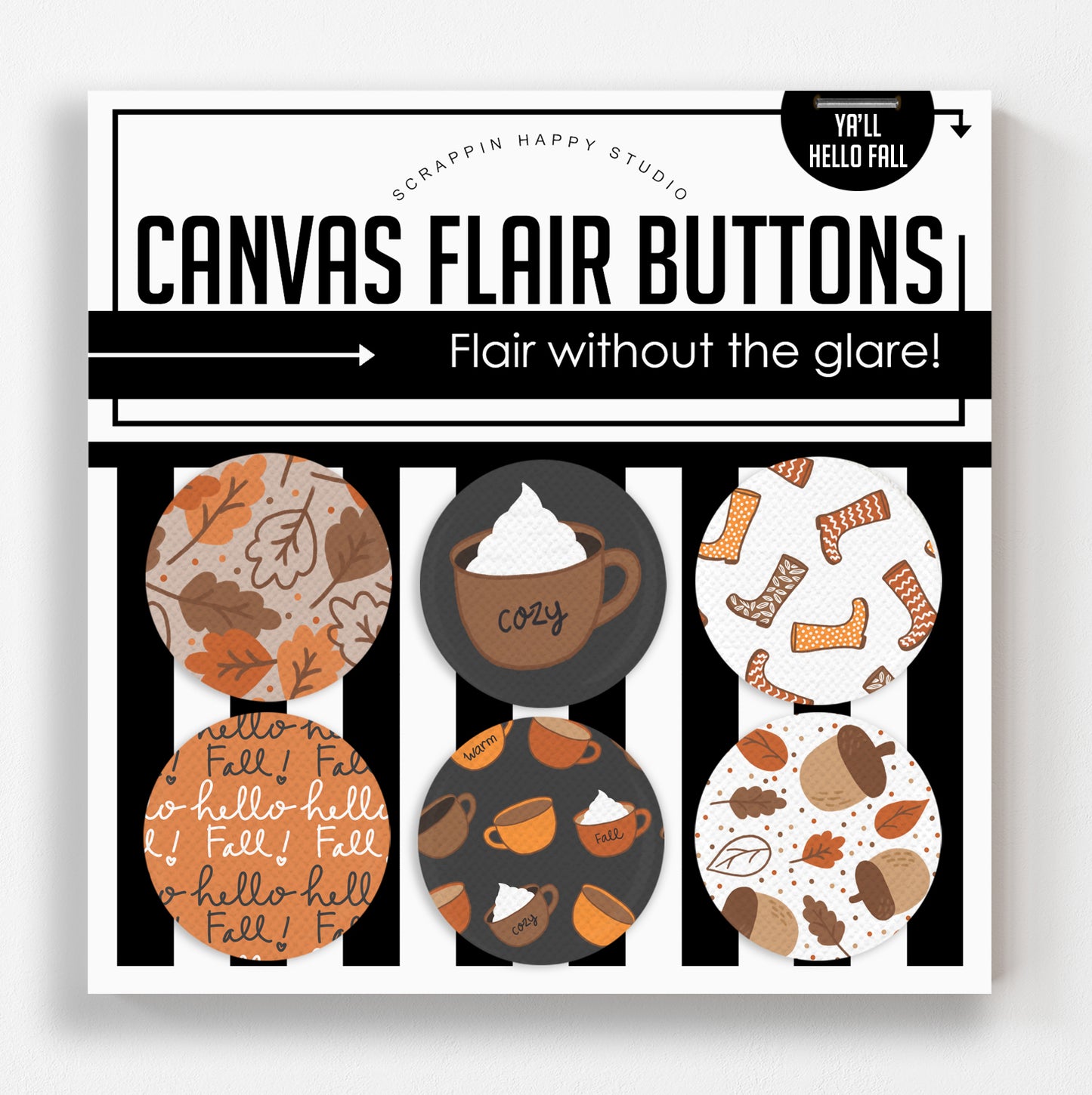 Ya'll Hello Fall Canvas Flair