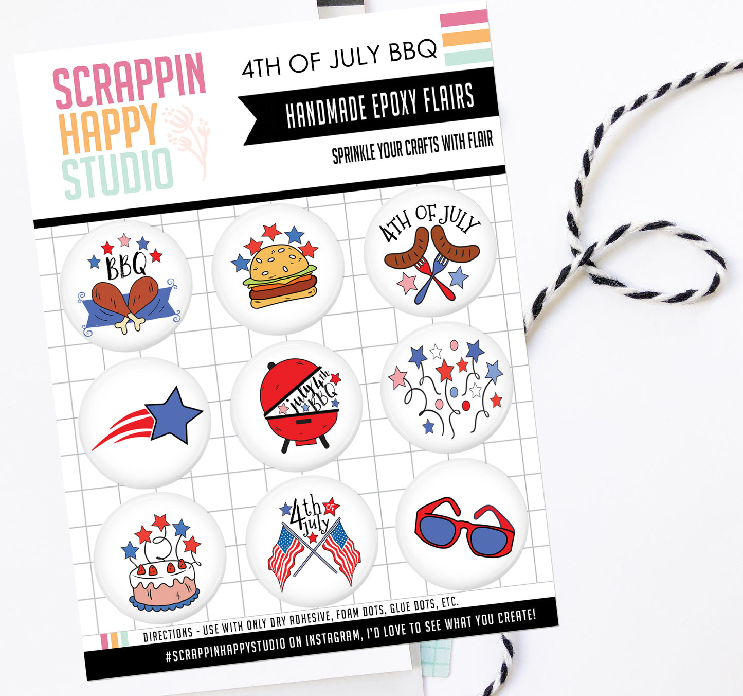 4th of July BBQ Epoxy Flair