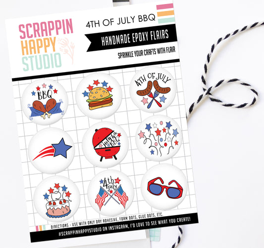 4th of July BBQ Epoxy Flair