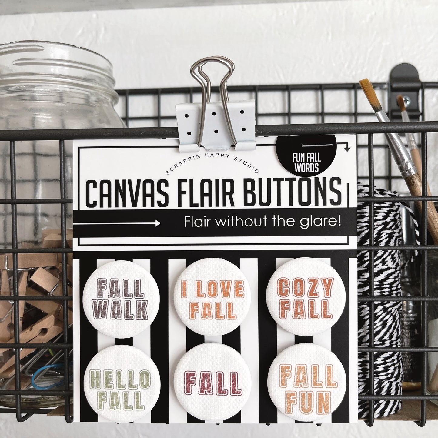 Fun Fall Words Canvas Flair