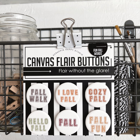 Fun Fall Words Canvas Flair