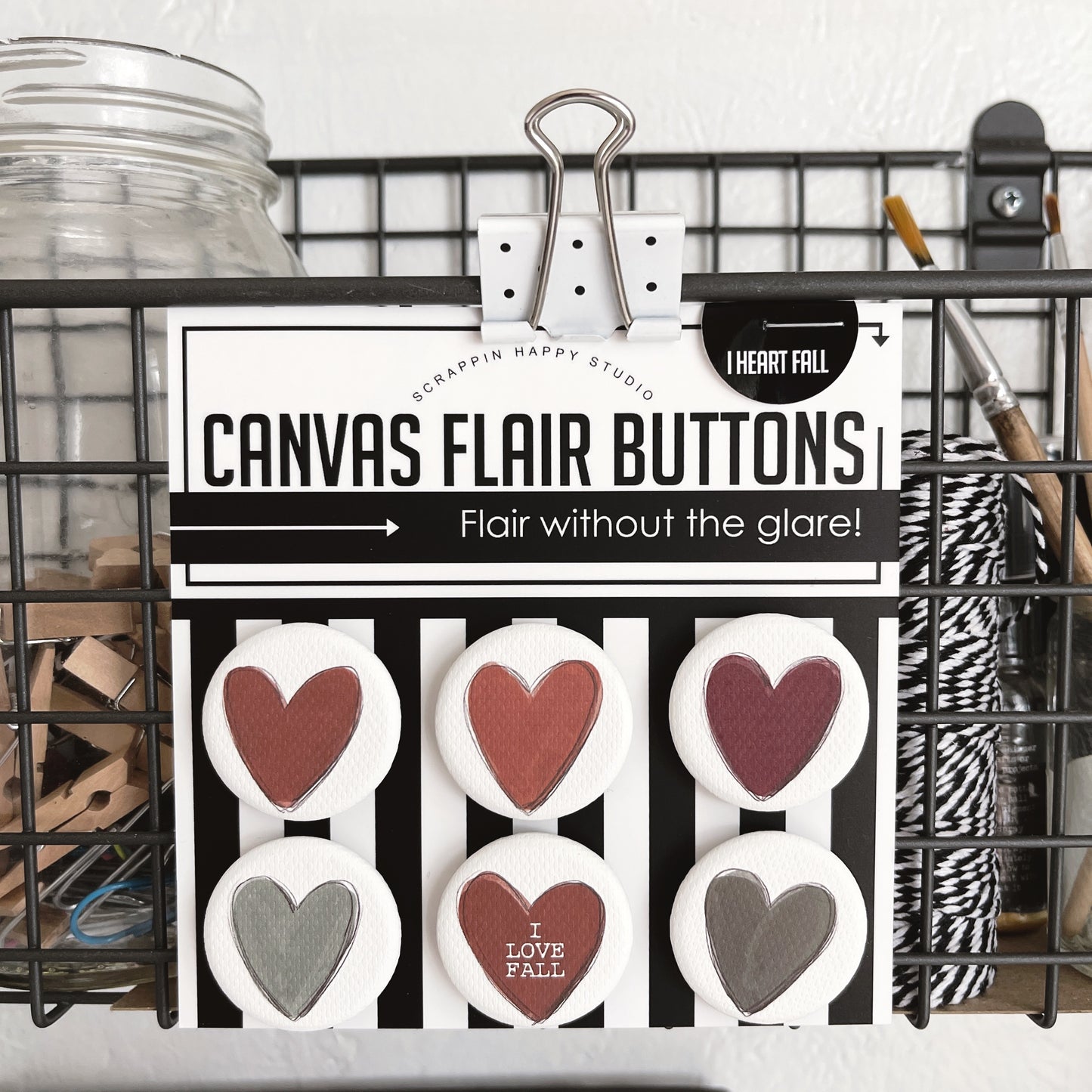 I Heart Fall Canvas Flair