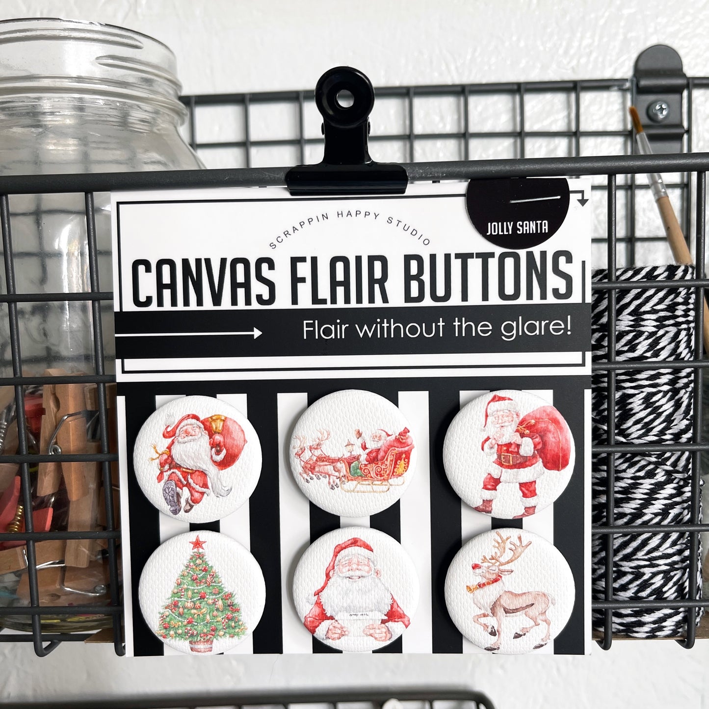 Jolly Santa Canvas Flair