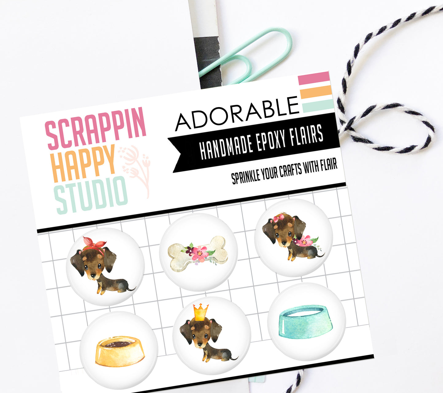 Adorable Dachshund Epoxy Flair