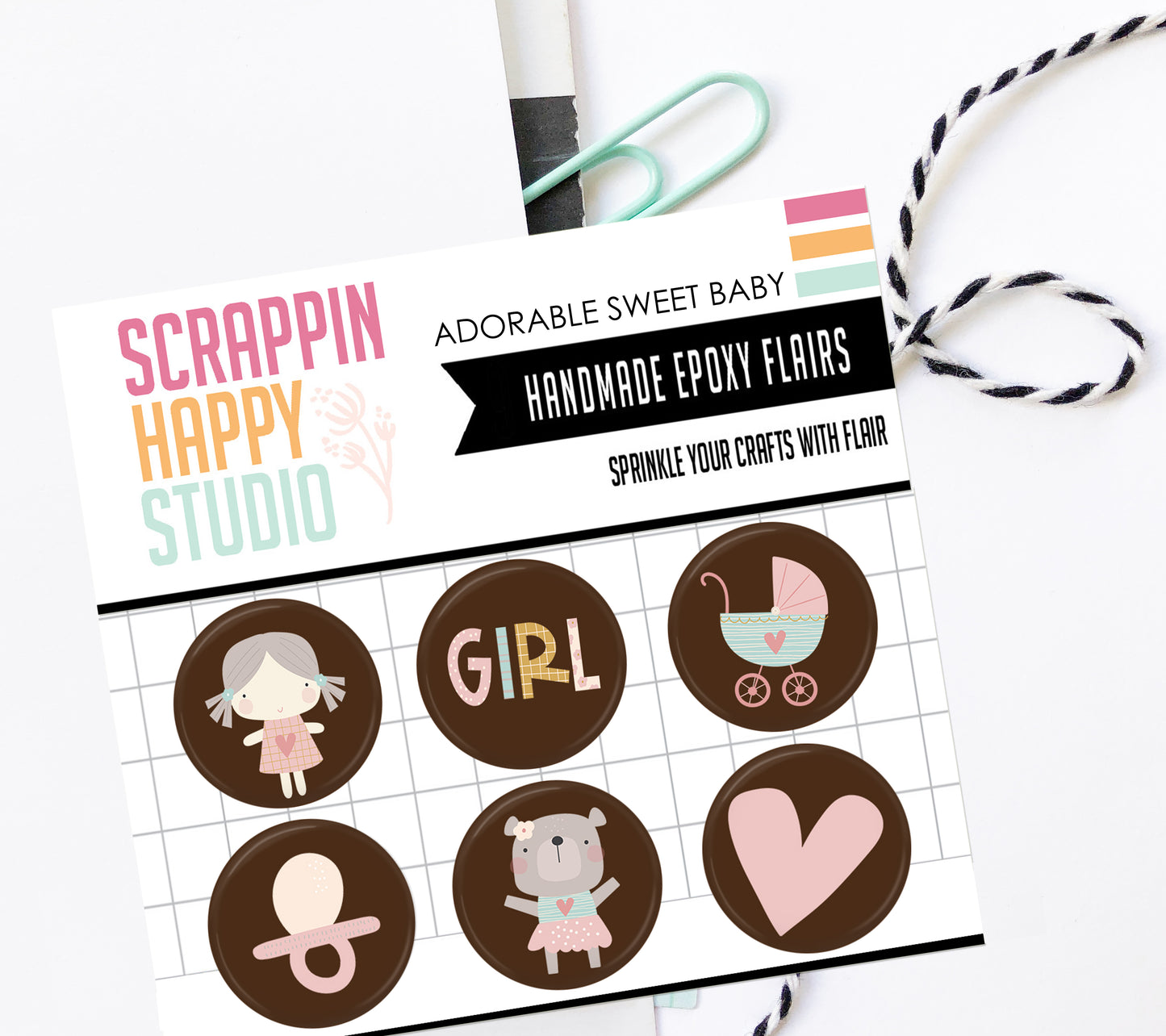 Adorable Sweet Baby Epoxy Flair