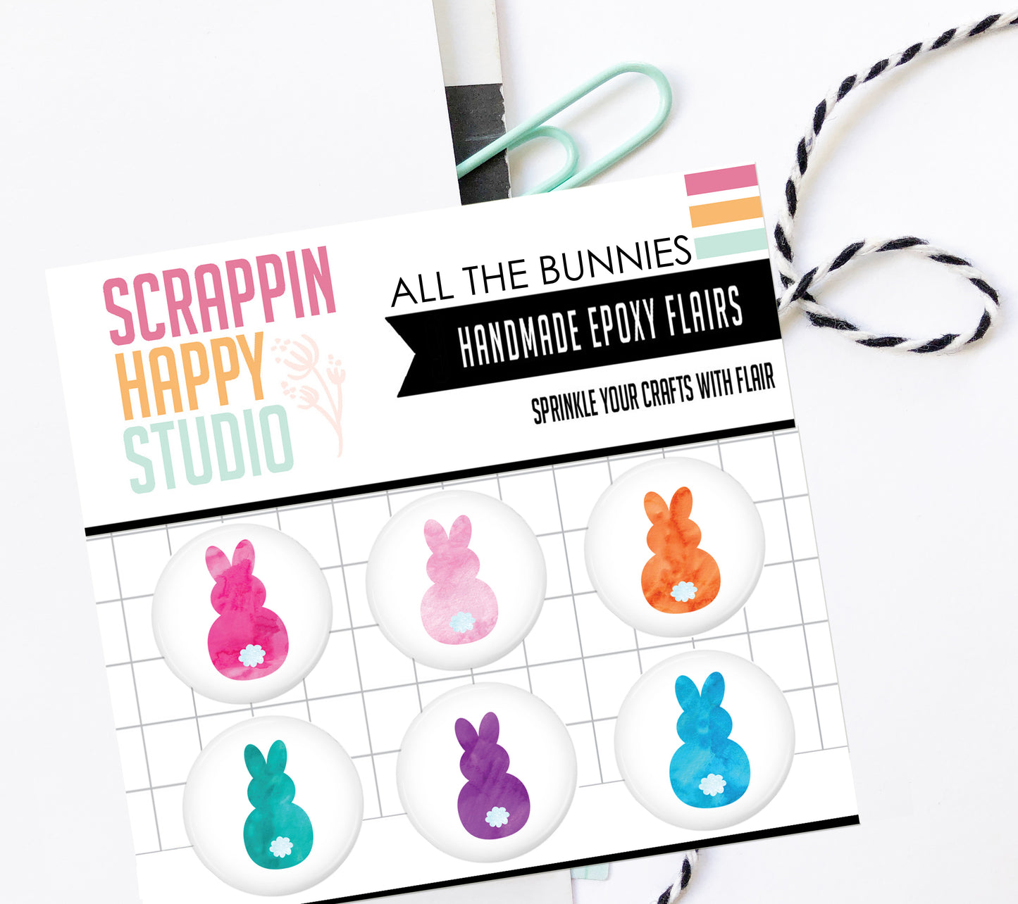 All The Bunnies Epoxy Flair