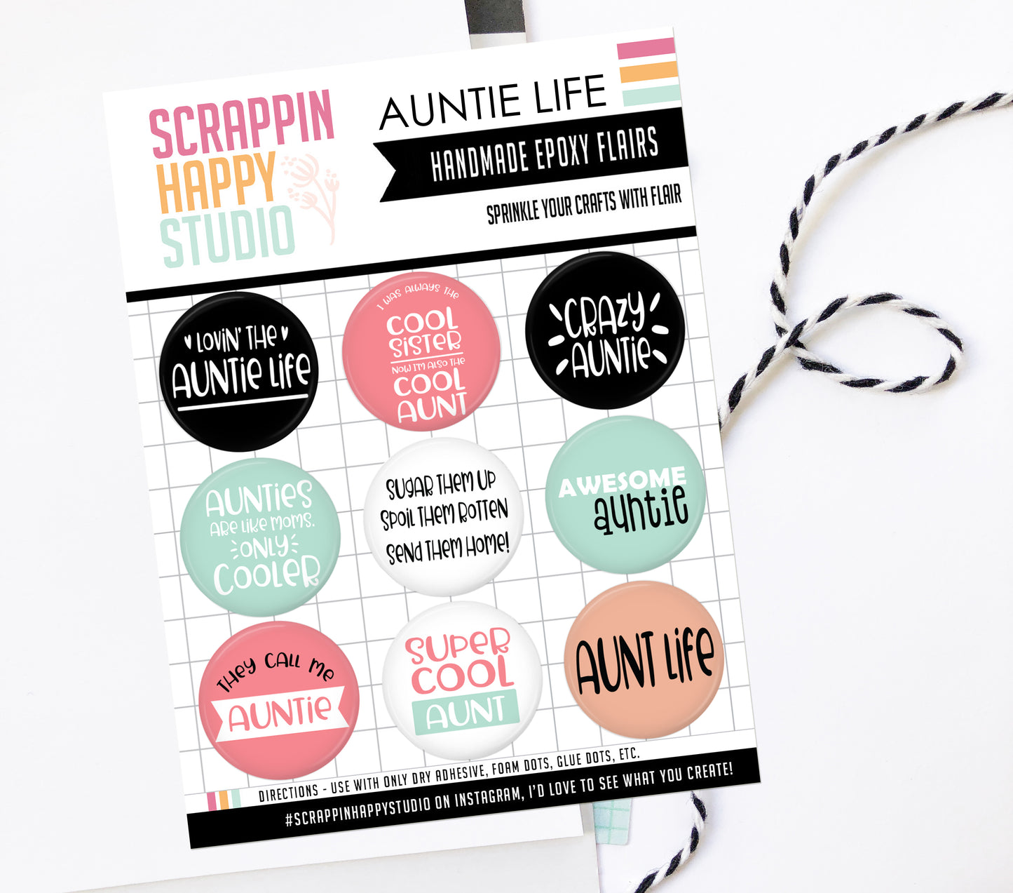 Auntie Life Epoxy Flair