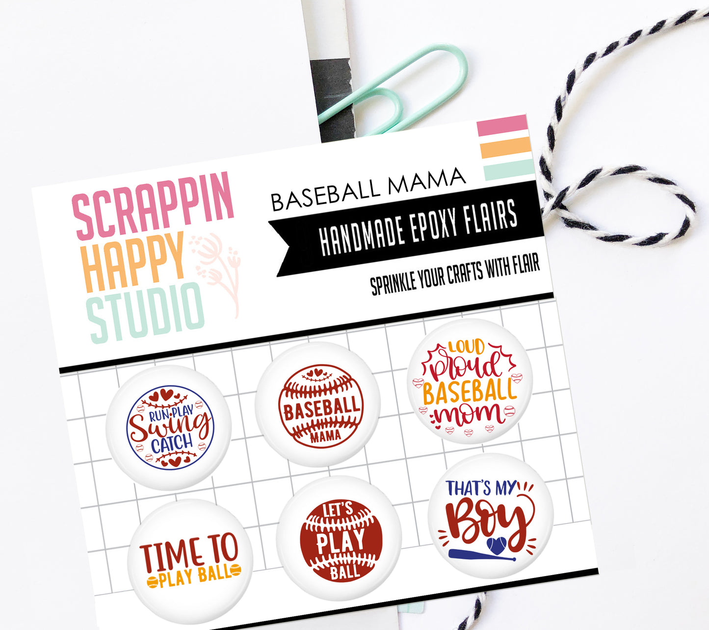 Baseball Mama Epoxy Flair