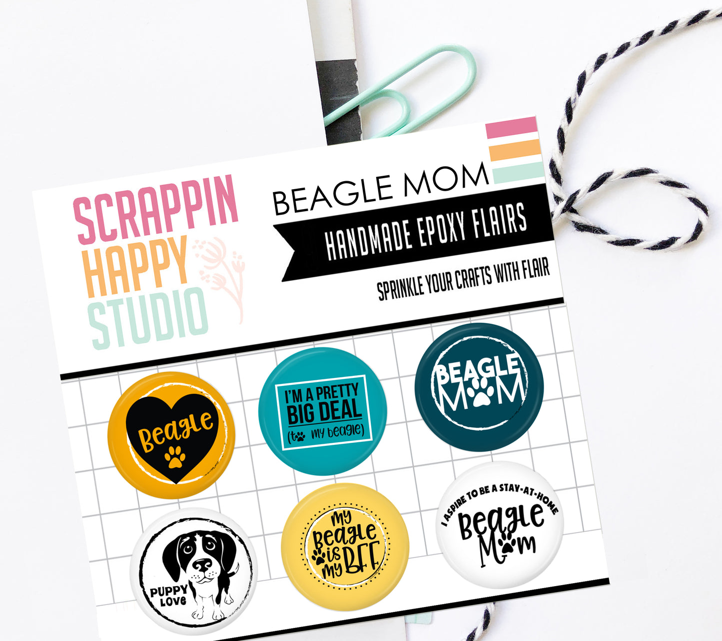 Beagle Mom Epoxy Flair