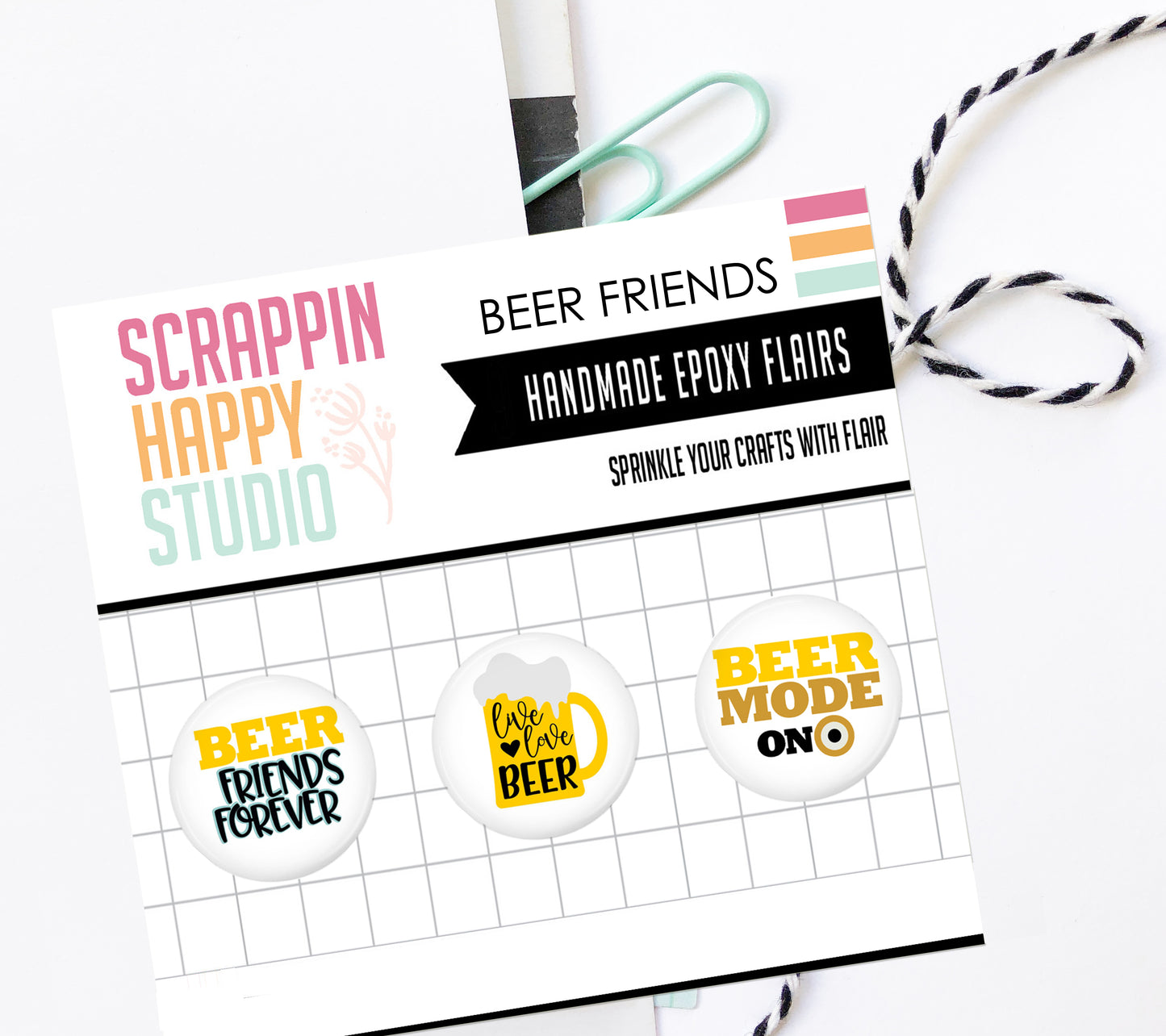 Beer Friends Epoxy Flair