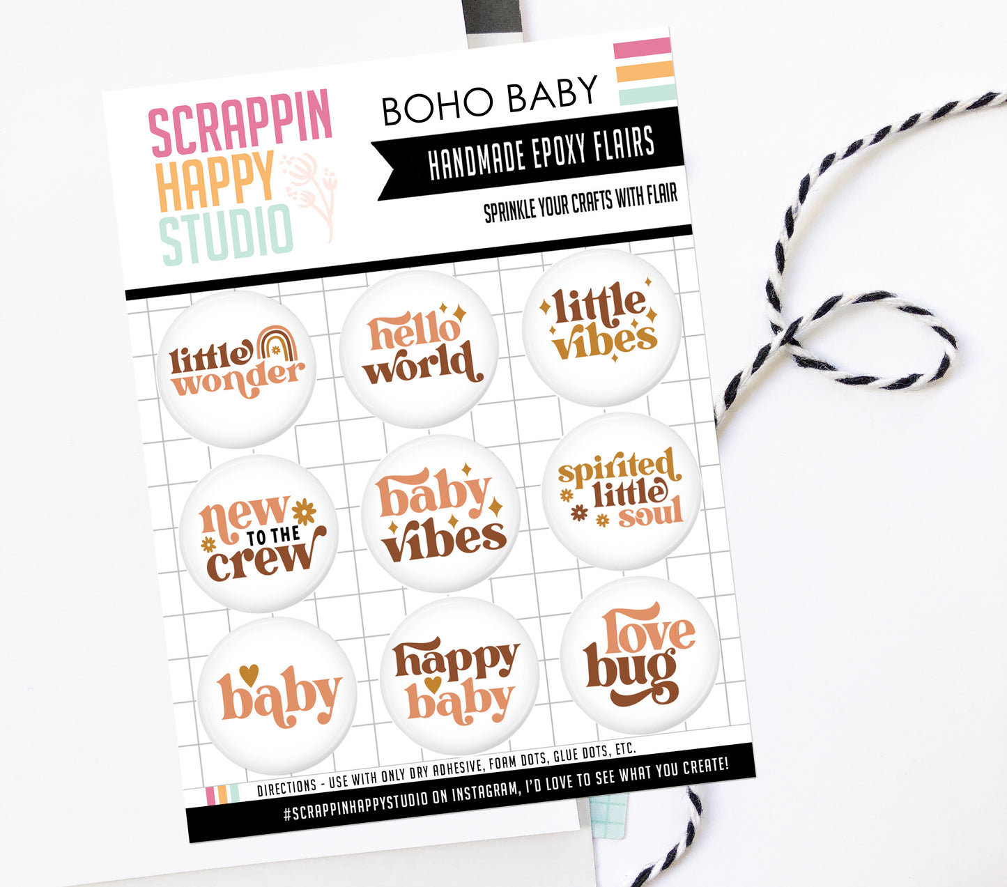 Boho Baby Words Epoxy Flair