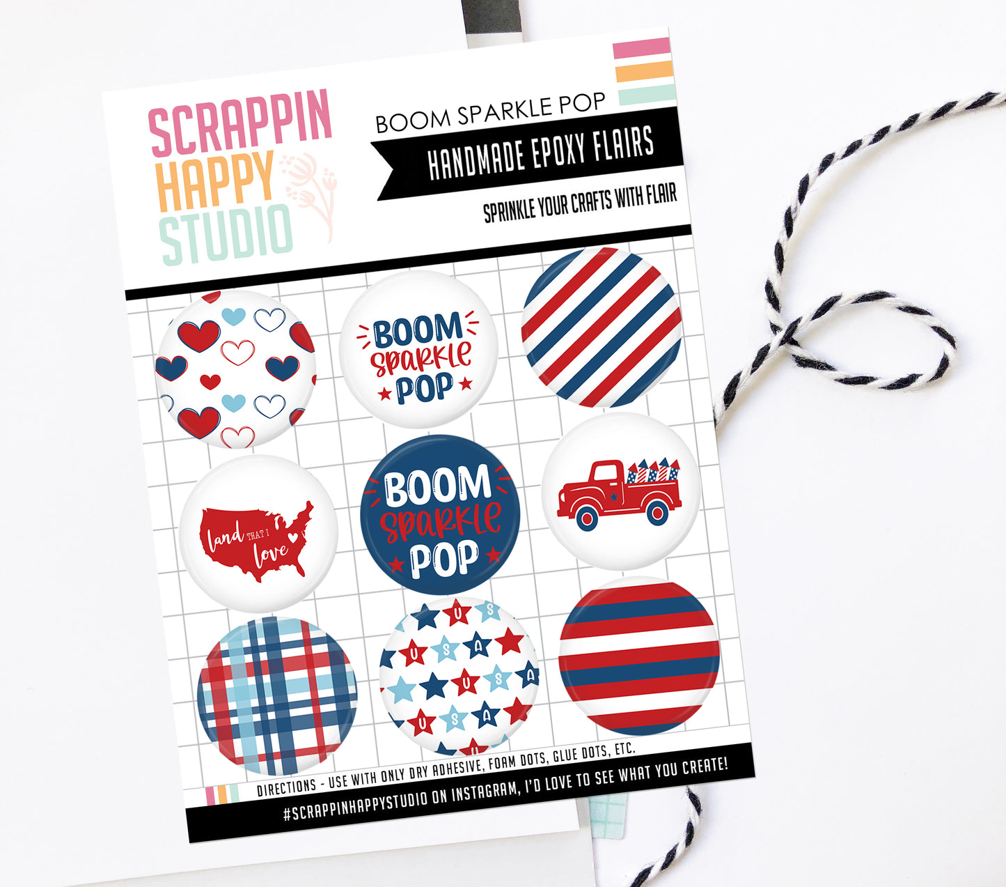 Boom Sparkle Pop Epoxy Flair