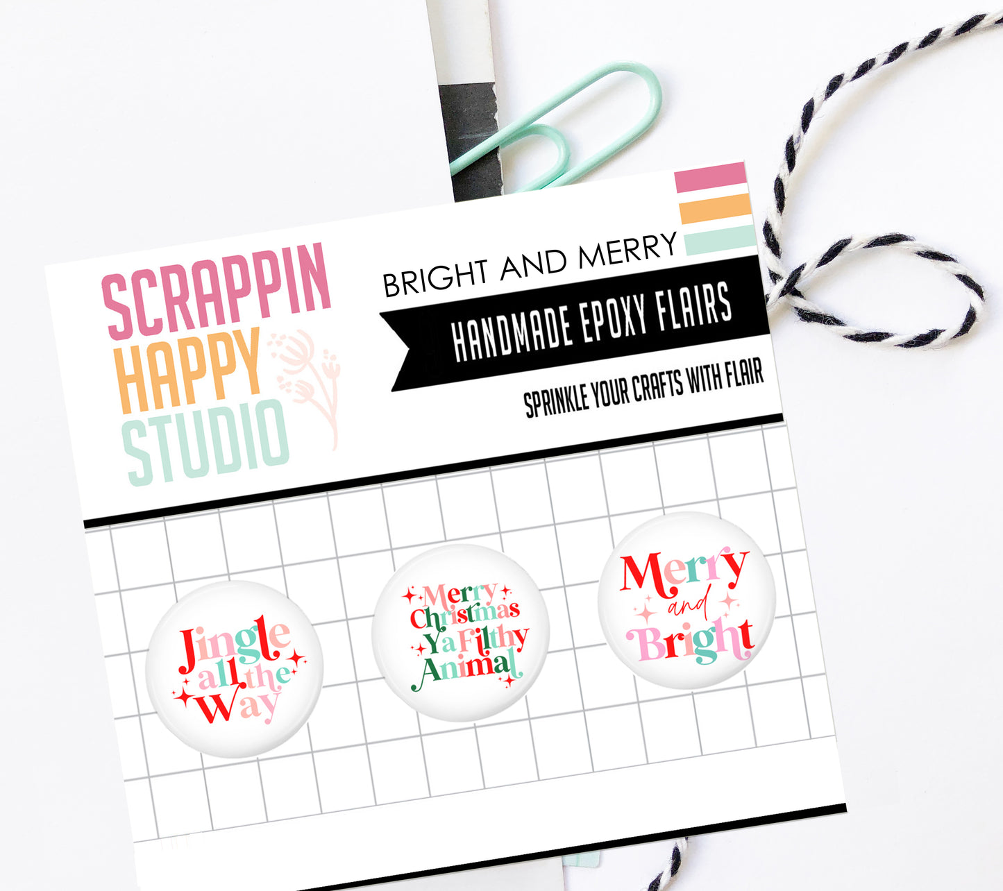 Merry And Bright Epoxy Flair