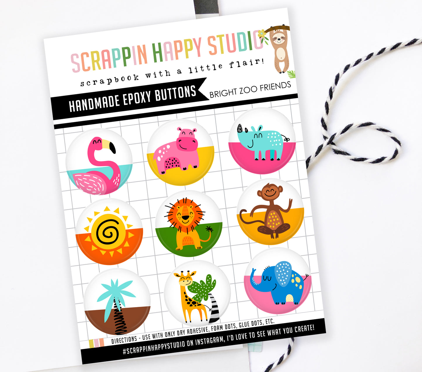 Bright Zoo Friends Epoxy Flair