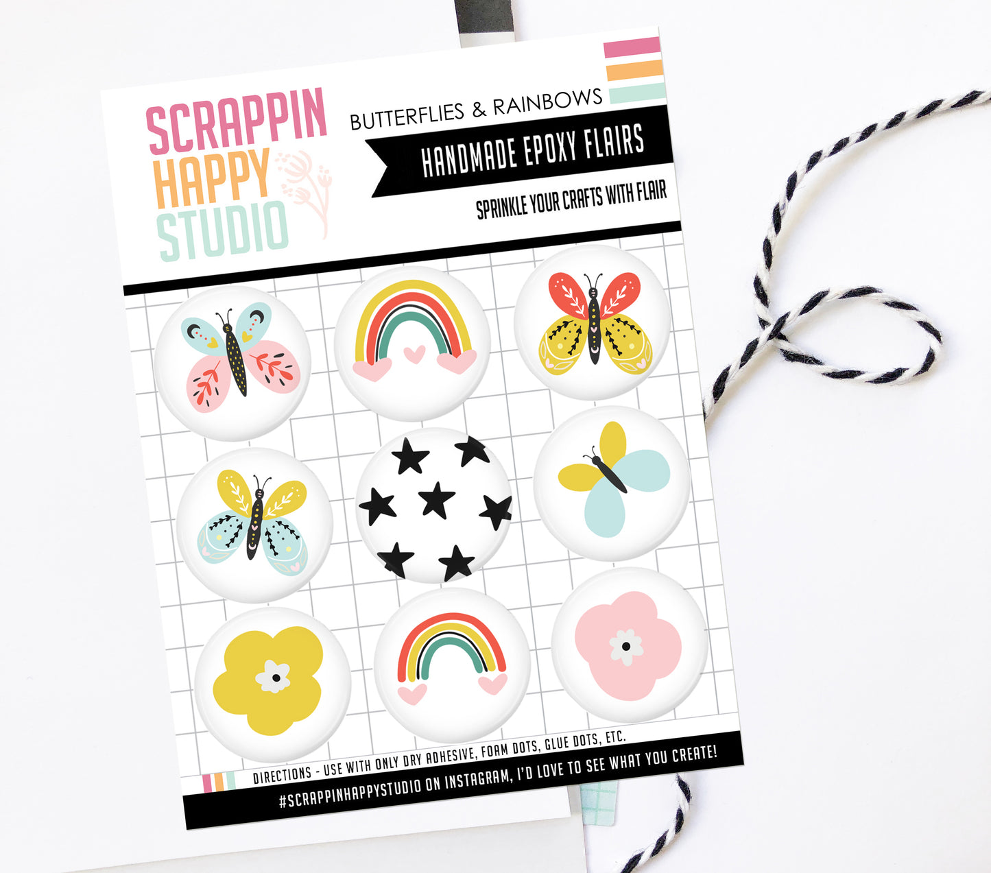 Butterflies And Rainbows Epoxy Flair