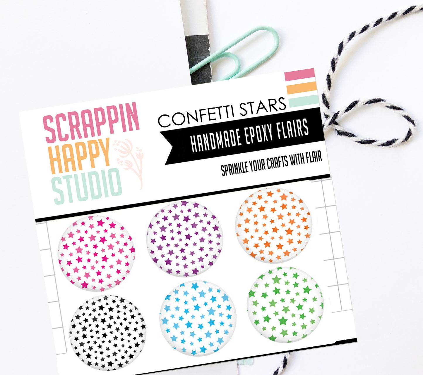 Confetti Stars Epoxy Flair