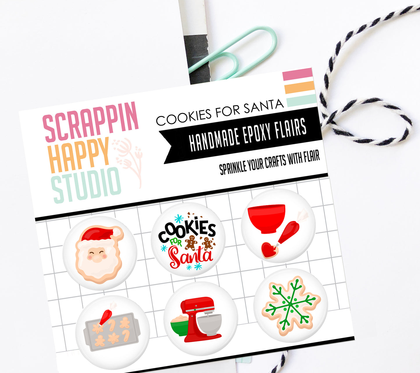 Cookies For Santa Epoxy Flair