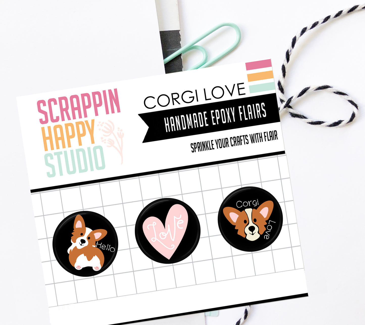 Corgi Love Epoxy Flair