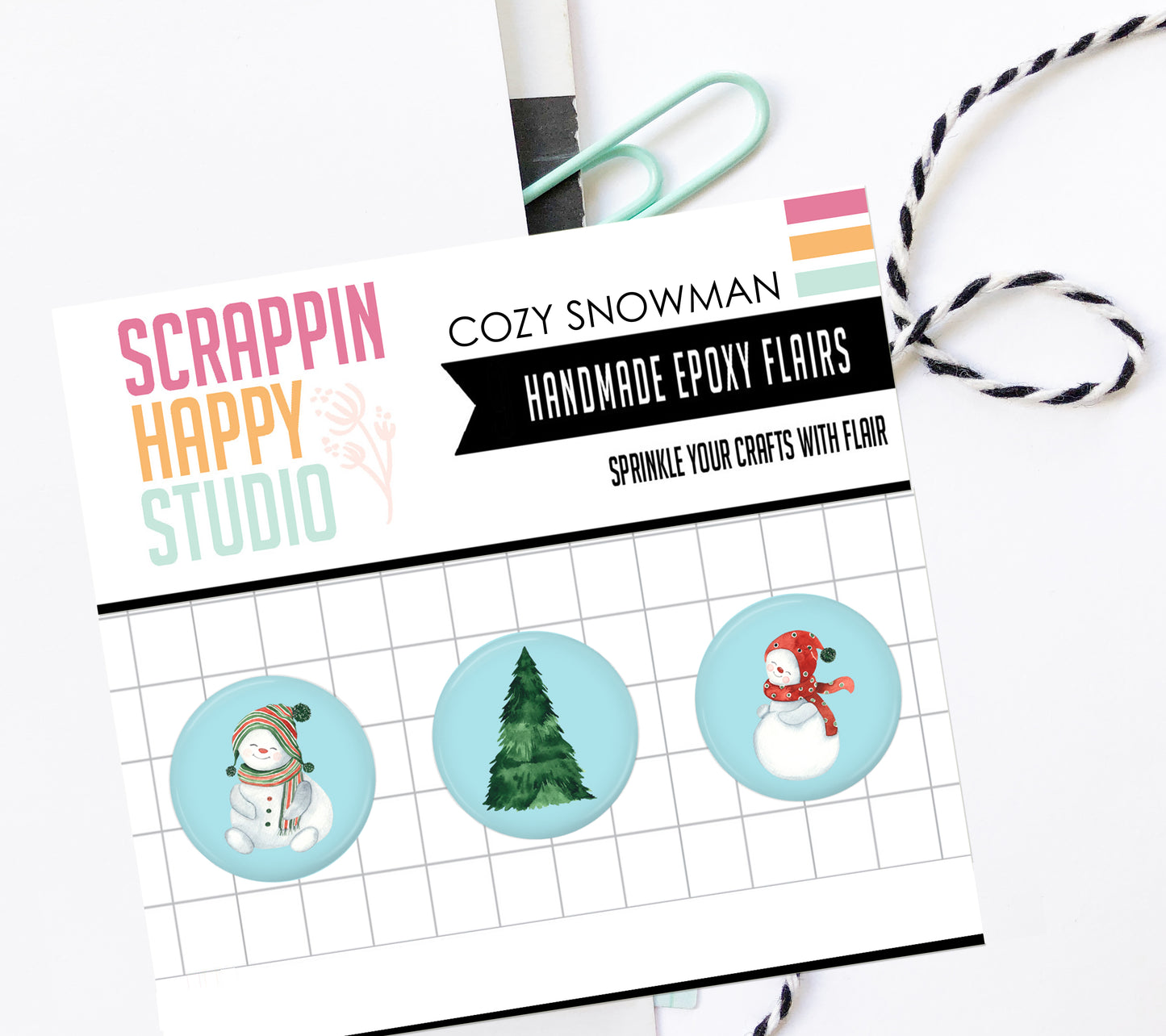 Cozy Snowman Epoxy Flair