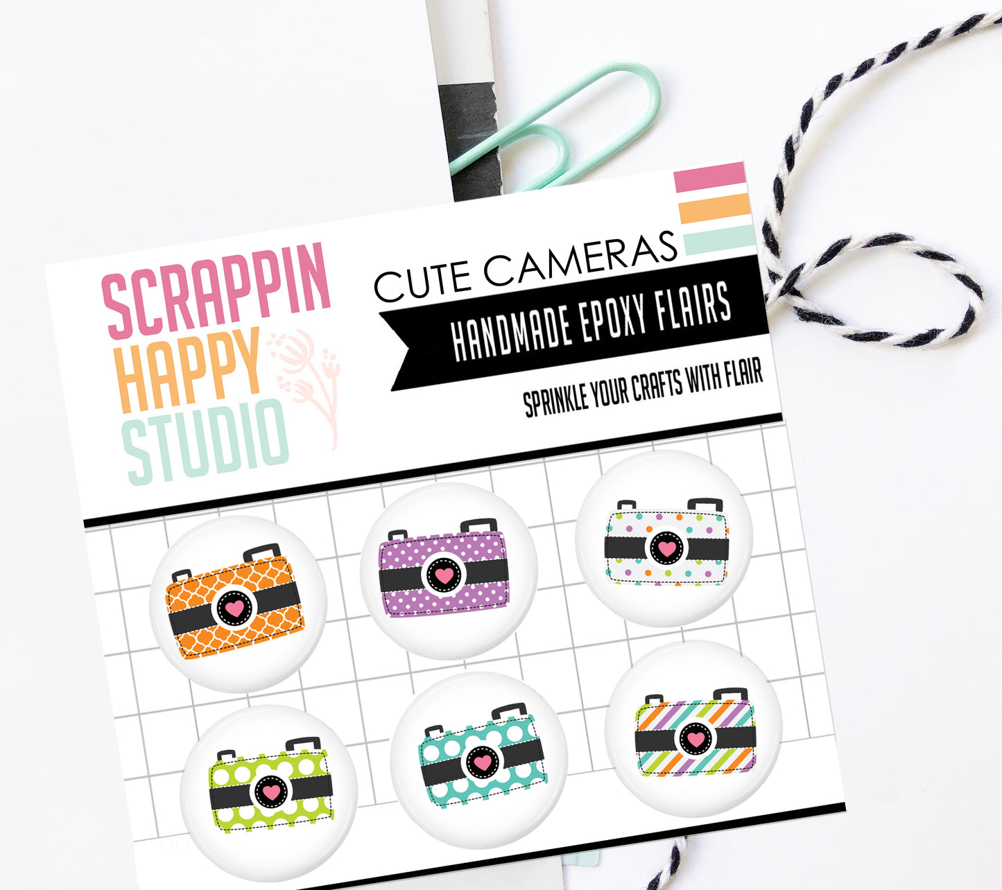 Cute Cameras Epoxy Flair