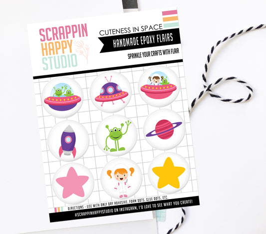 Cuteness In Space Epoxy Flair