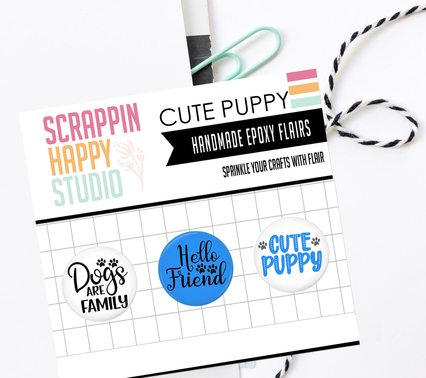 Cute Puppy Epoxy Flair