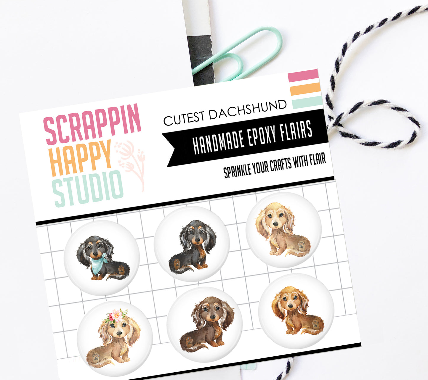 Cutest Dachshund Epoxy Flair