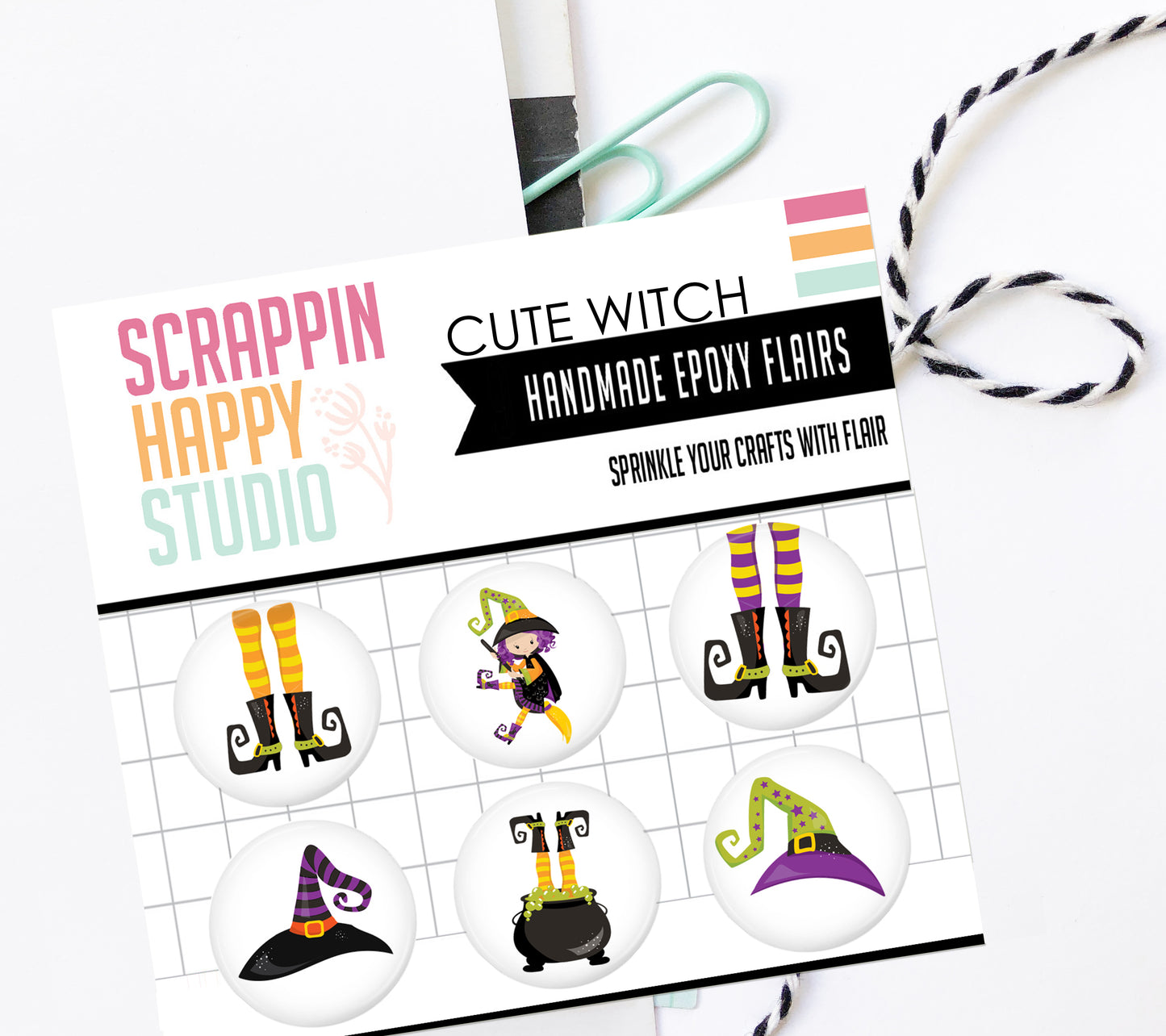 Cute Witch Epoxy Flair
