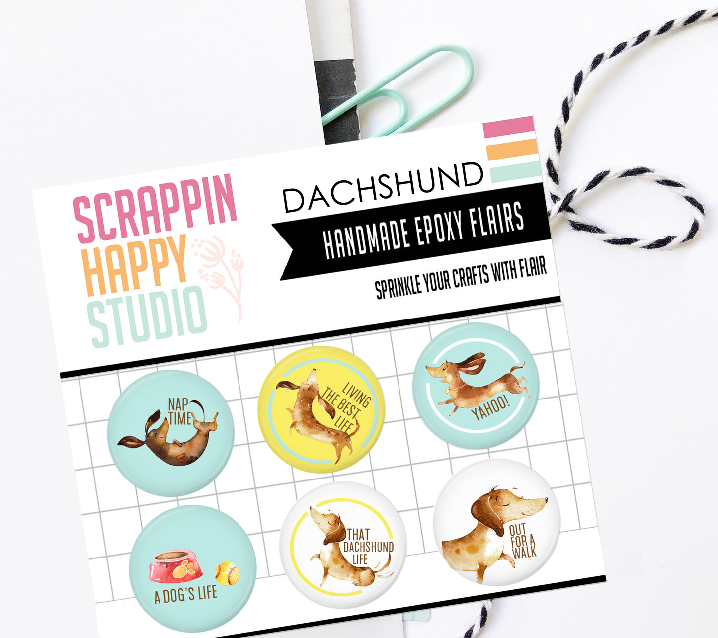 Dachshund Epoxy Flair