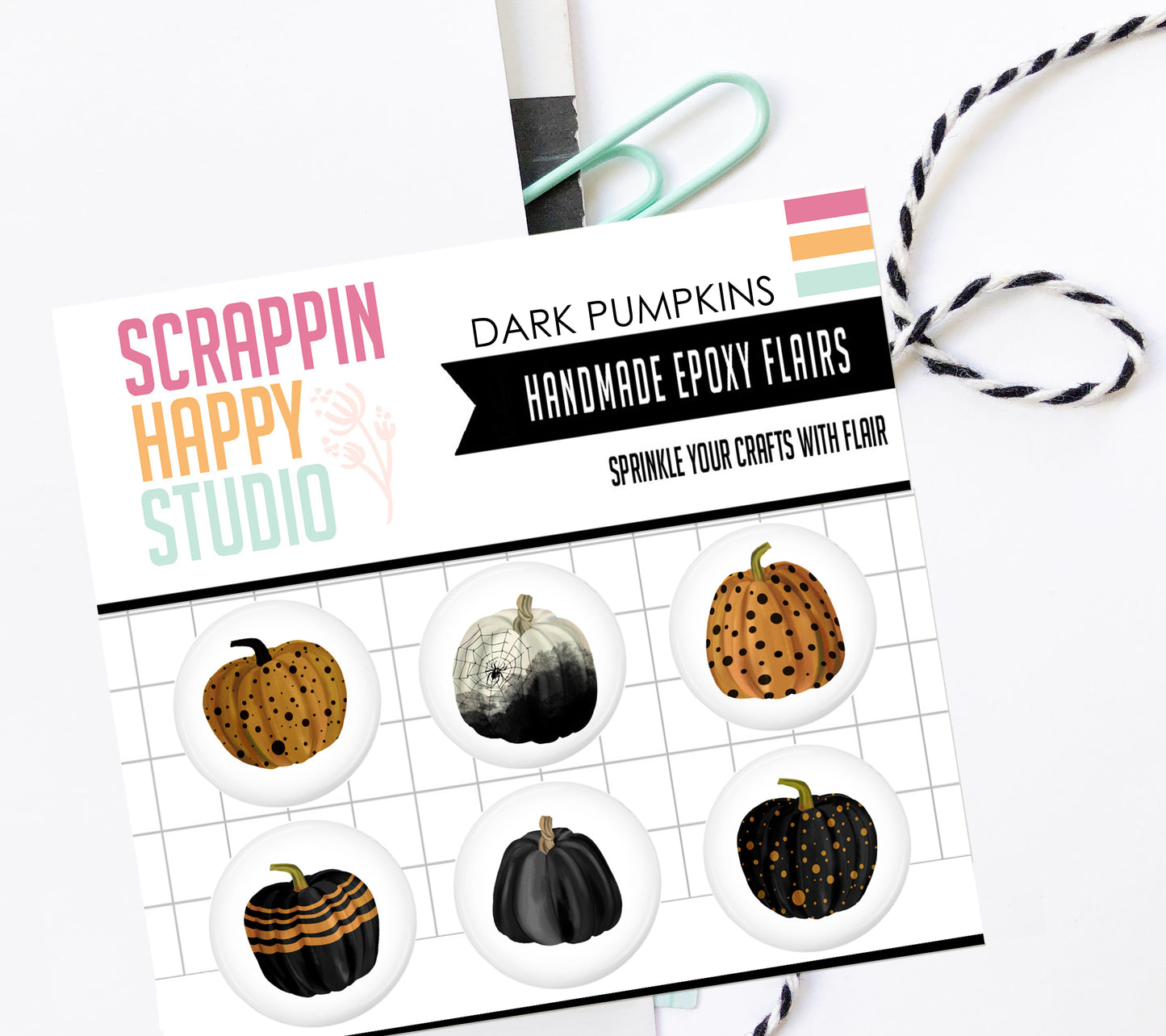Dark Pumpkins Epoxy Flair