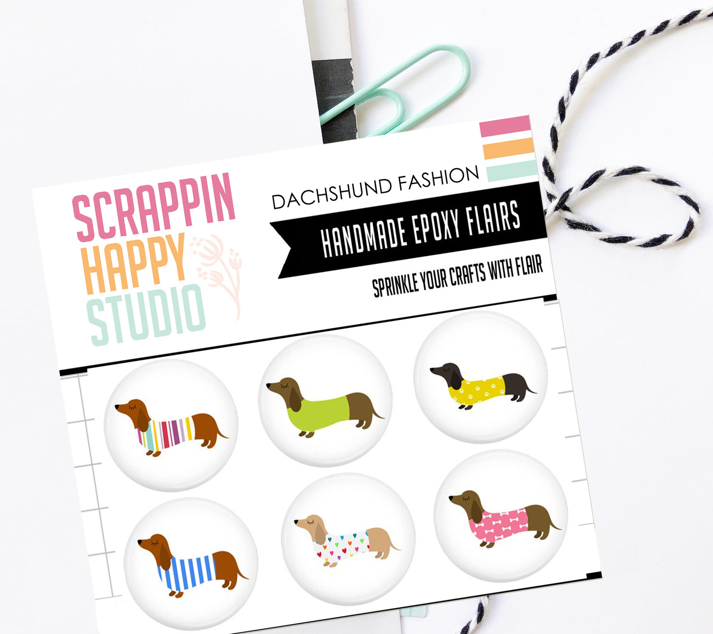 Dachshund Fashion Epoxy Flair