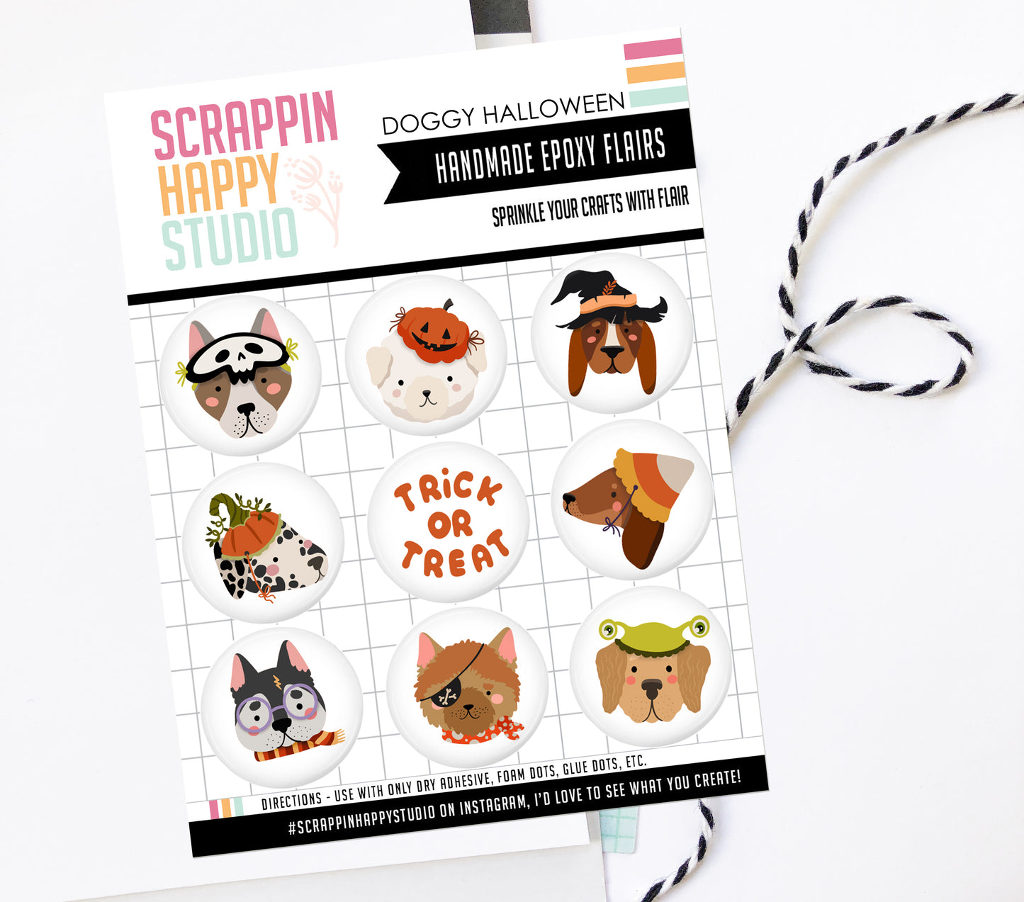 Doggy Halloween Epoxy Flair