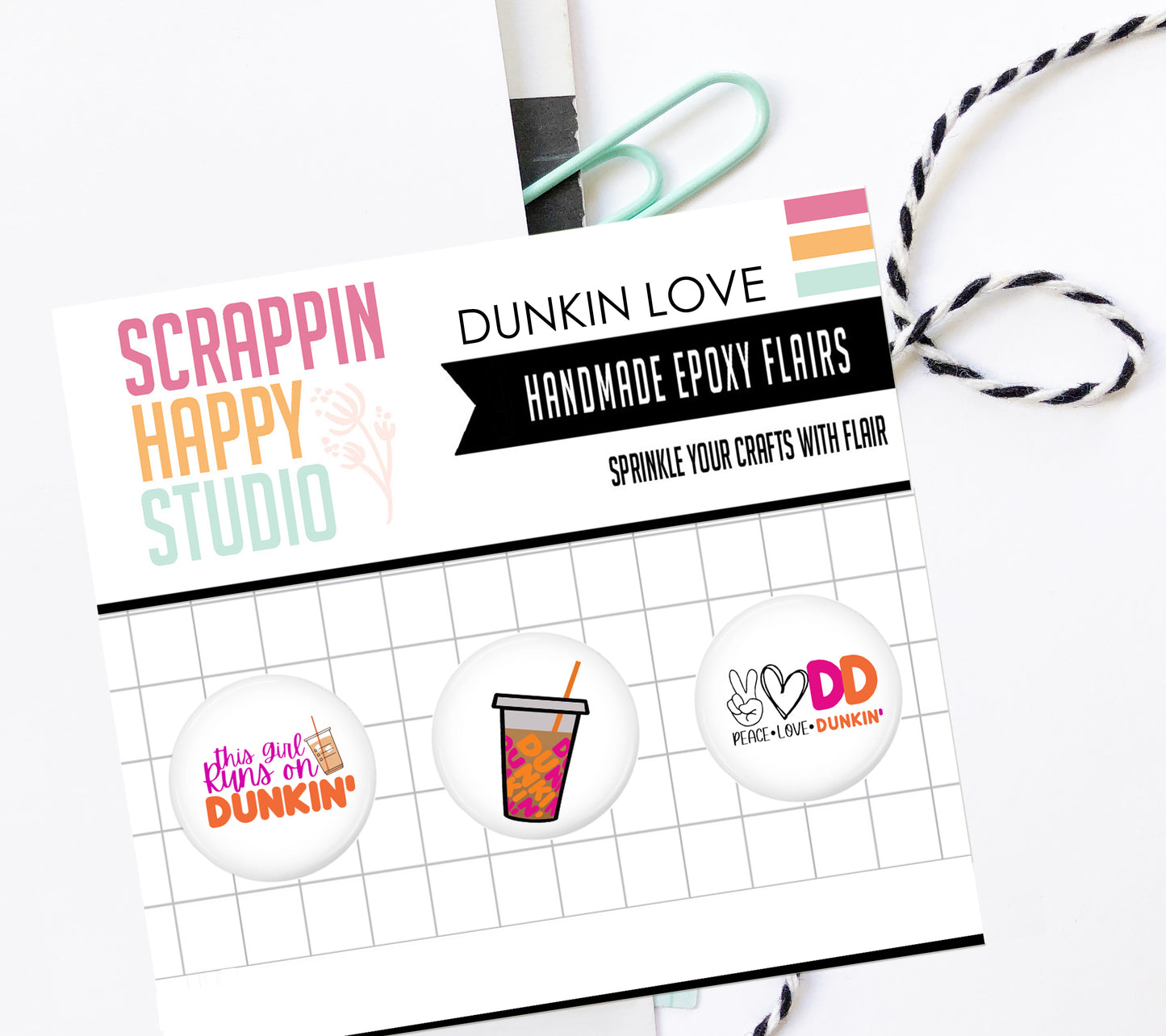 Dunkin Love Epoxy Flair