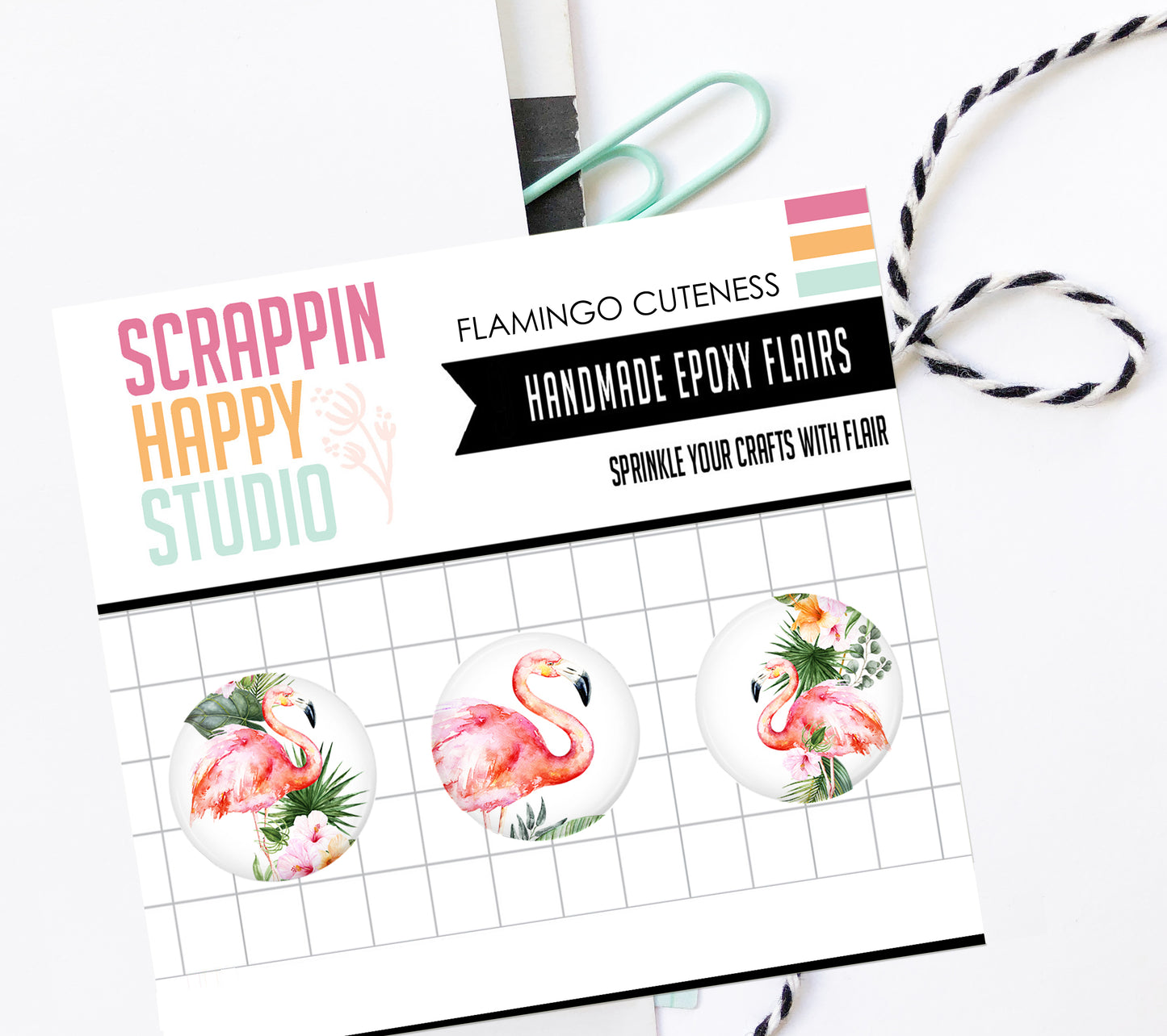 Flamingo Cuteness Epoxy Flair