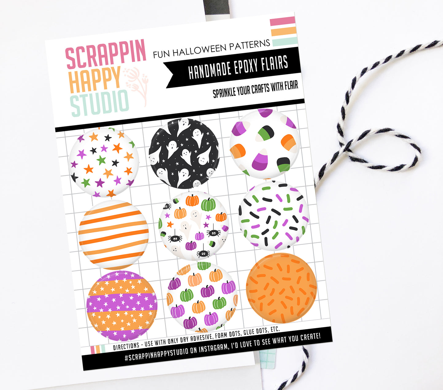 Fun Halloween Patterns Epoxy Flair