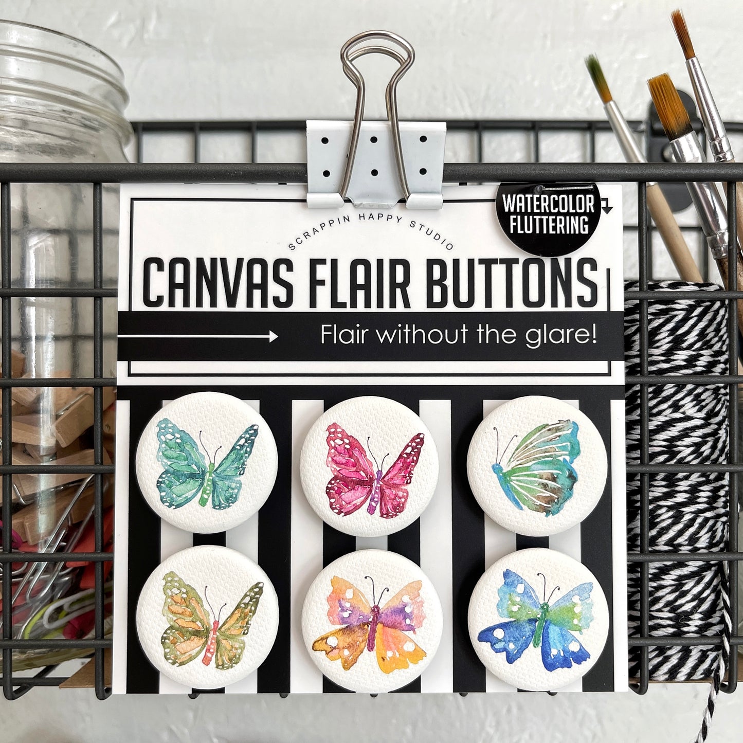 Watercolor Fluttering Canvas Flair