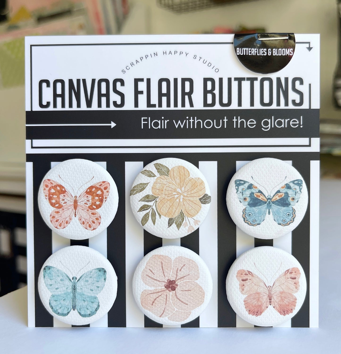 Butterflies And blooms Canvas Flair