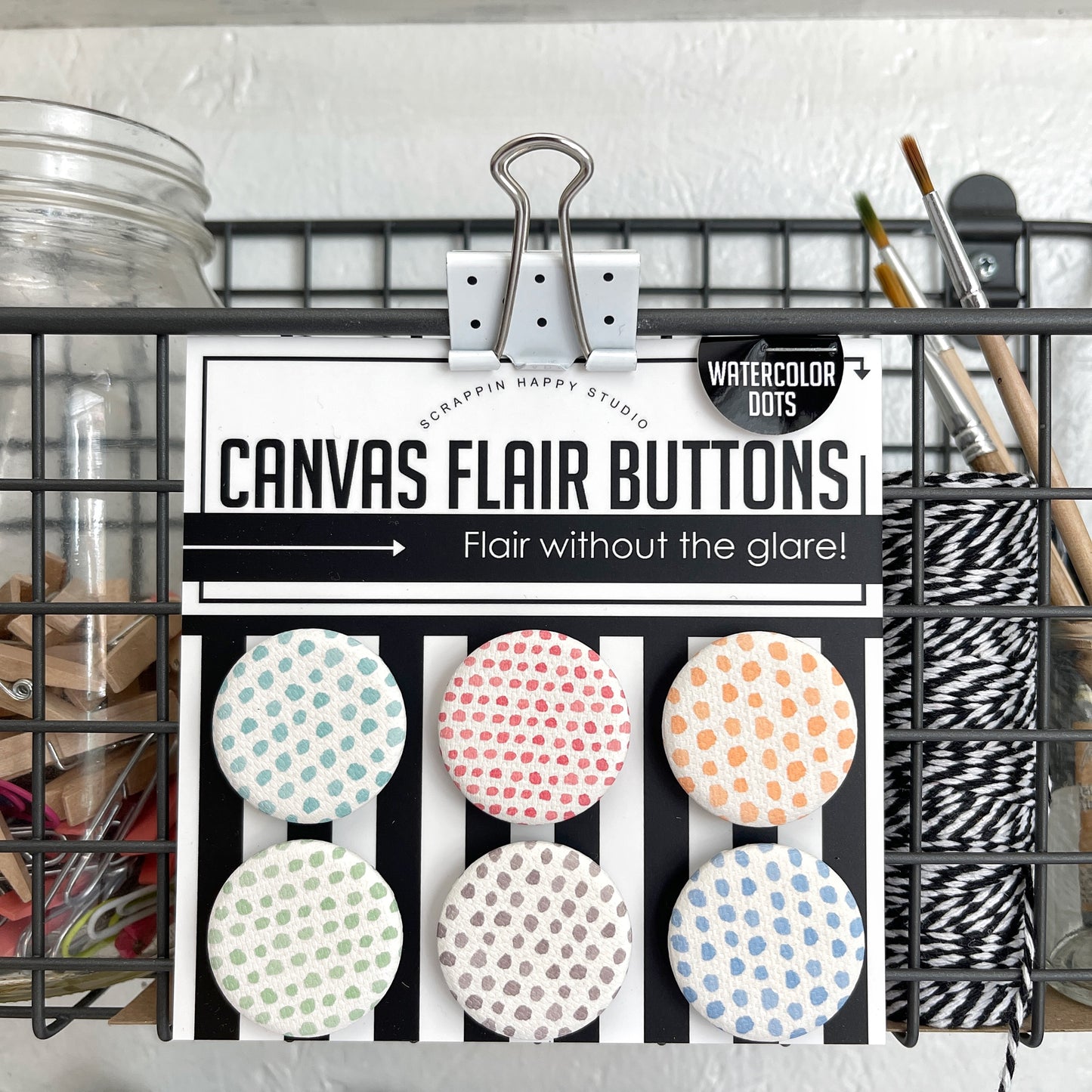 Watercolor Dots Canvas Flair
