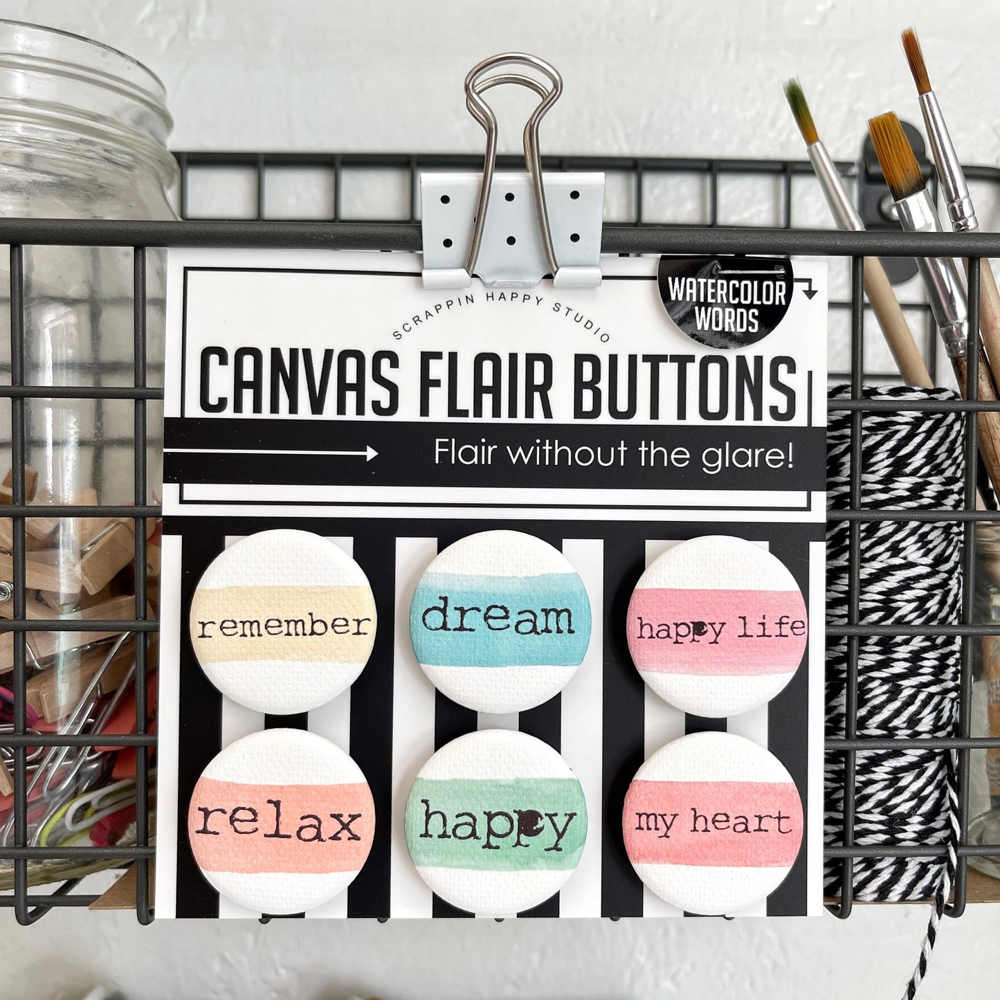 Watercolor Words Canvas Flair