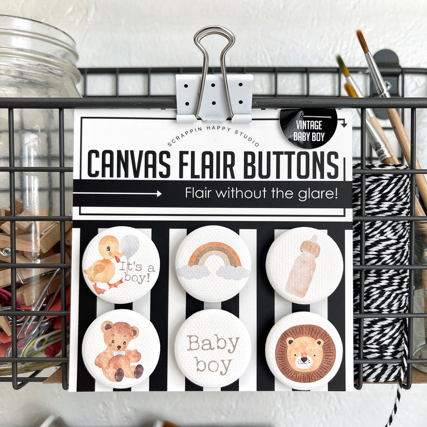 Vintage Baby Boy Canvas Flair