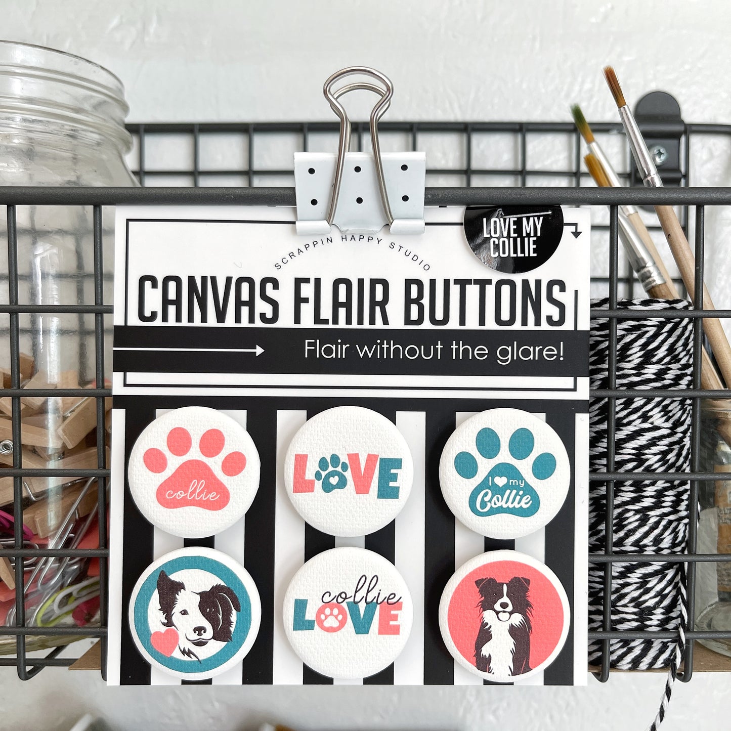 Love My Collie Canvas Flair