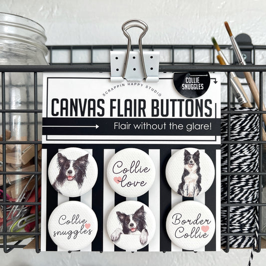 Collie Snuggles Canvas Flair