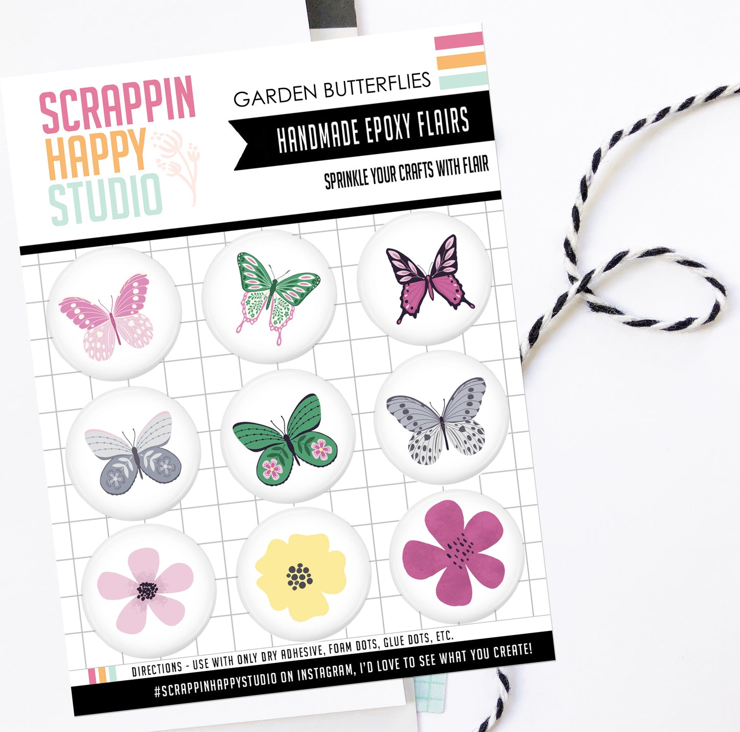 Garden Butterflies Epoxy Flair