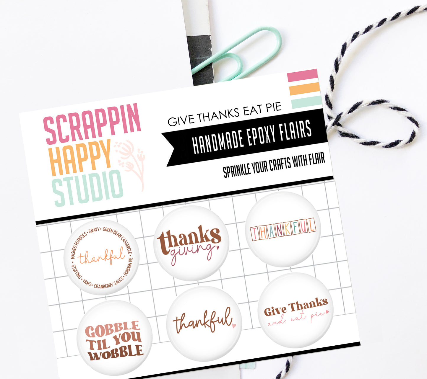 Give Thanks Eat Pie Epoxy Flair