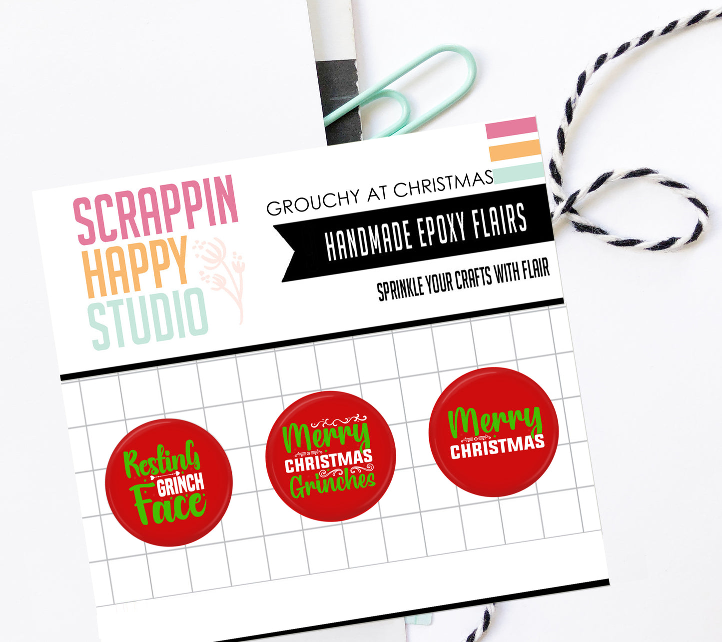 Grouchy At Christmas Epoxy Flair